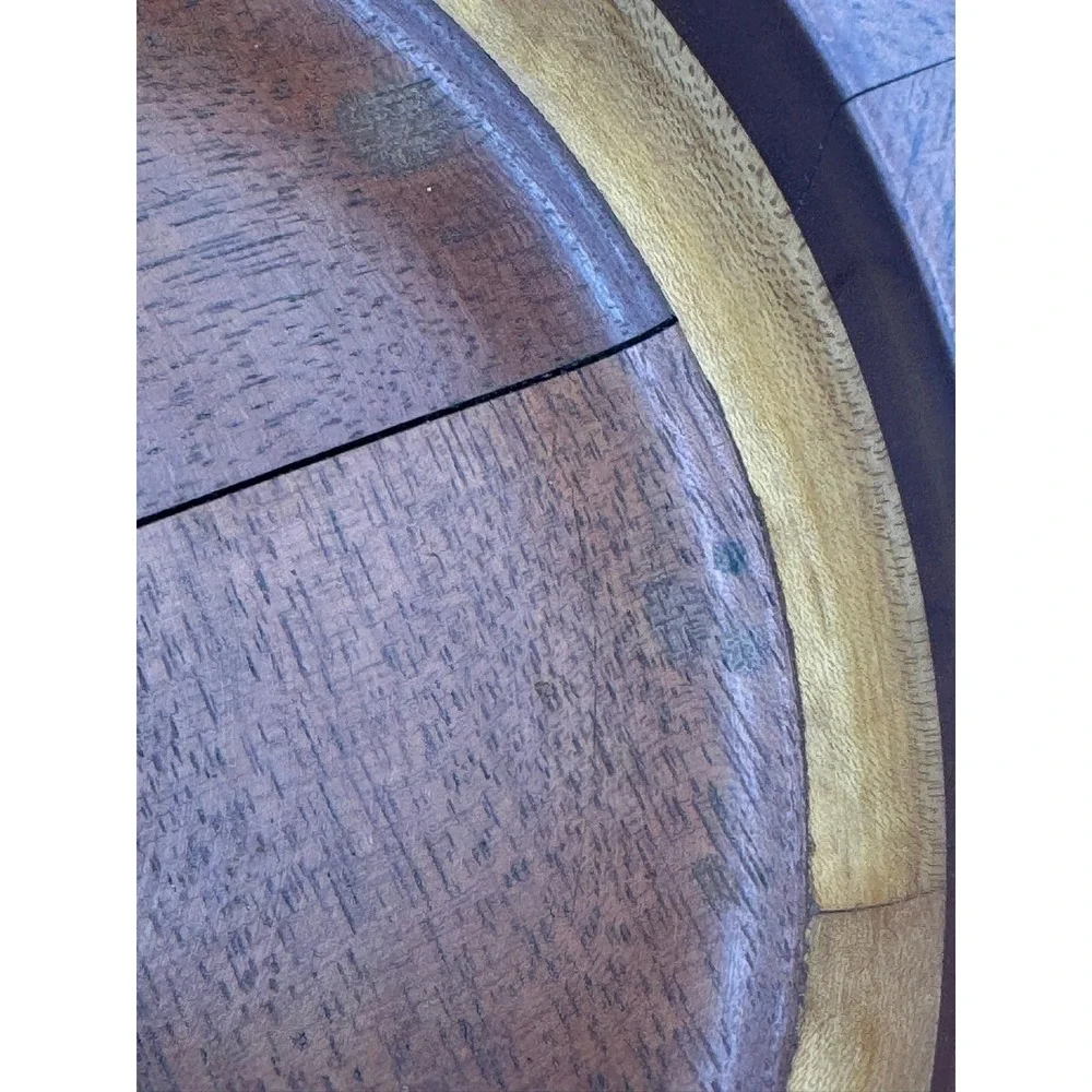 Vintage Two Tone Wood Nut Bowl with Center‎ Nutcracker Holder Mid Century Modern
